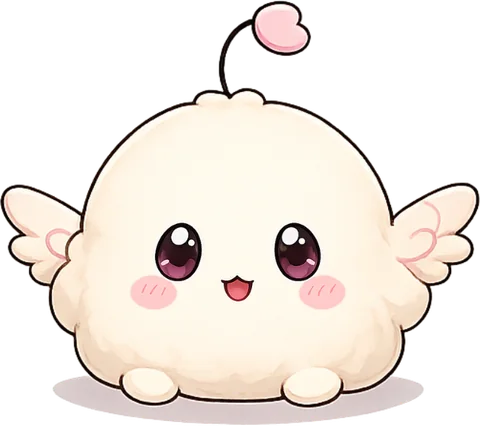 The baby, a little older, with wings